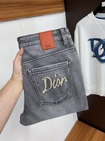 Dior Clothing Jeans Online Shop
 Men Cotton Cowhide Denim Fall Collection Edge
