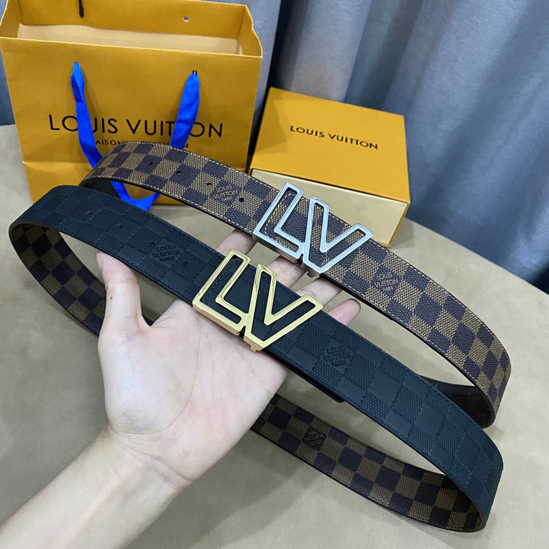 Online
 Louis Vuitton Belts Lattice Calfskin Cowhide