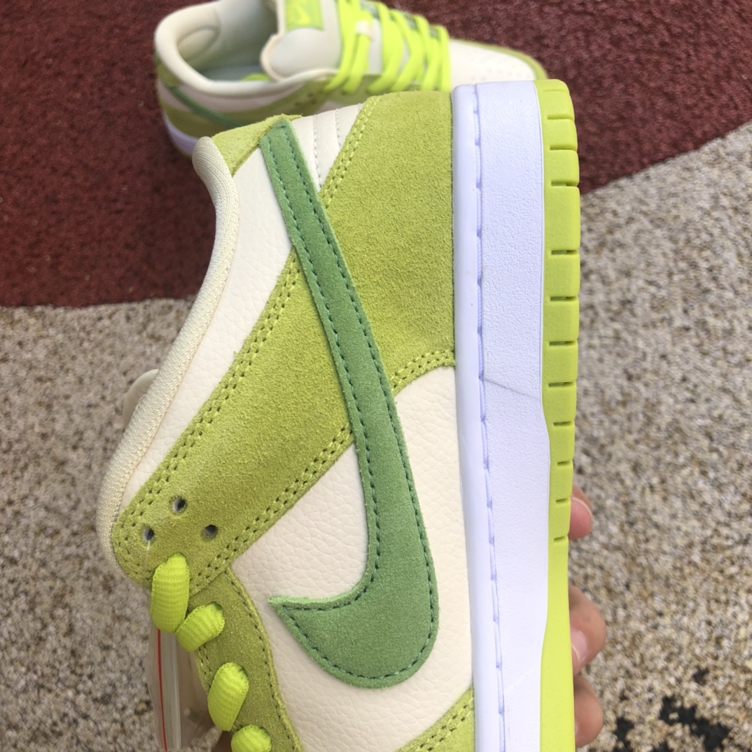 360 高质量Nike SB Dunk Low 白绿 青苹果 复古休闲板鞋DM0807-300