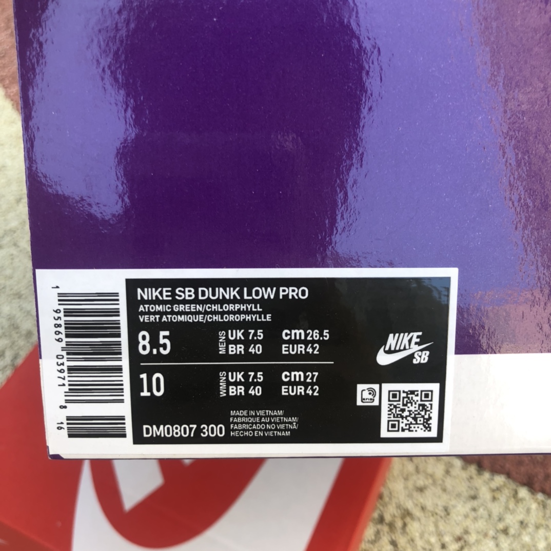 360 高质量Nike SB Dunk Low 白绿 青苹果 复古休闲板鞋DM0807-300