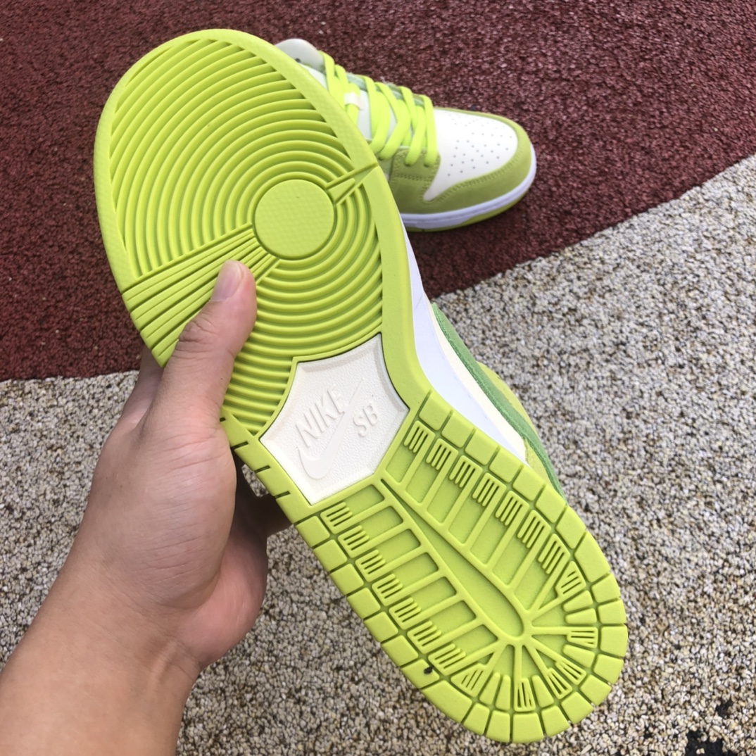 360 高质量Nike SB Dunk Low 白绿 青苹果 复古休闲板鞋DM0807-300