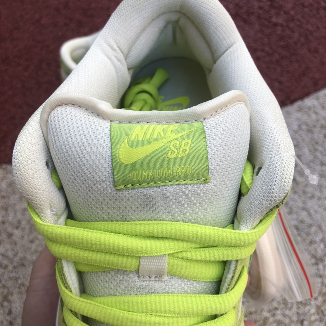 360 高质量Nike SB Dunk Low 白绿 青苹果 复古休闲板鞋DM0807-300