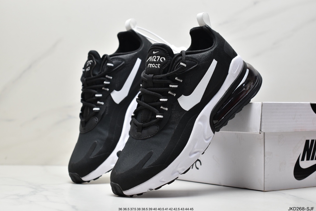 160 耐克Nike Air Max 270 React 270瑞亚赛车系列透气后慢跑鞋 CJ0620
