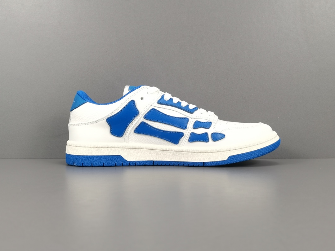 [Bone Shoes] White Blue AMlRl Skel Top Low Casual Sneakers Item No.: MFS003 362