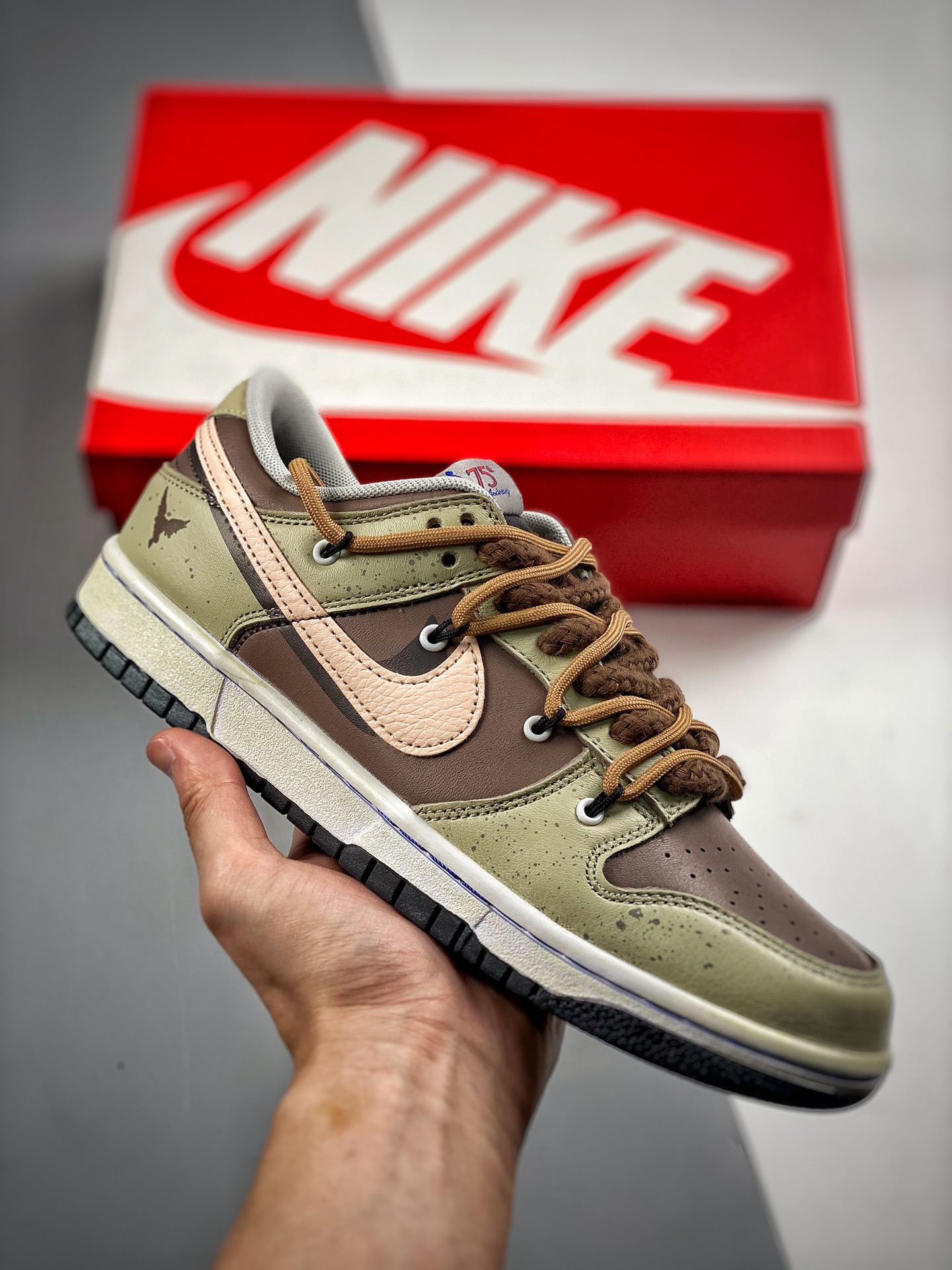 -4 Nk Dunk SB Low Deconstrucción Desierto Ruinas Gran fábrica puro original de salida, fotos reales primer lanzamiento,…