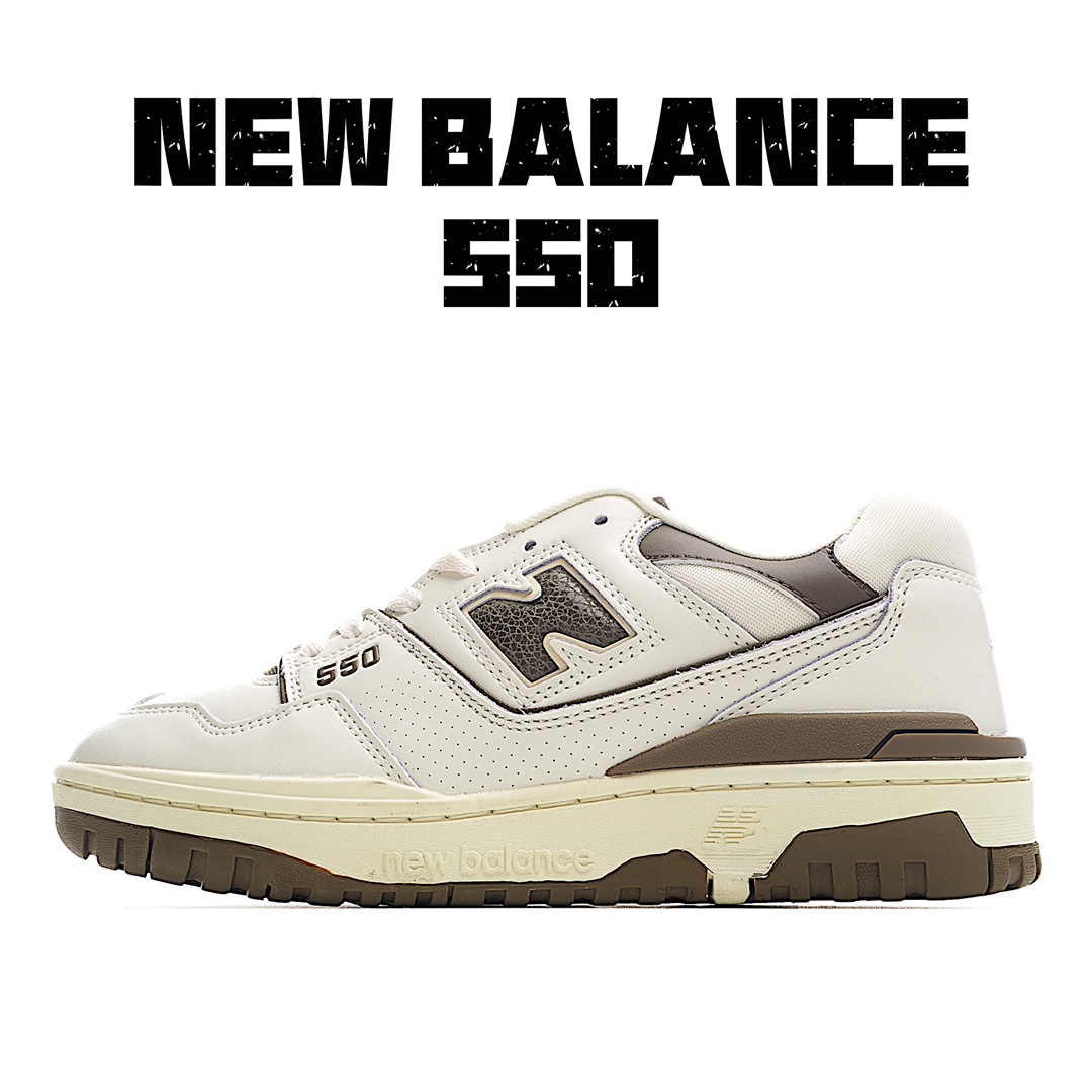 玫瑰金扣版本 年度最强爆款复古新选择，New Balance 550系列 经典复古低帮休闲运动篮球板鞋