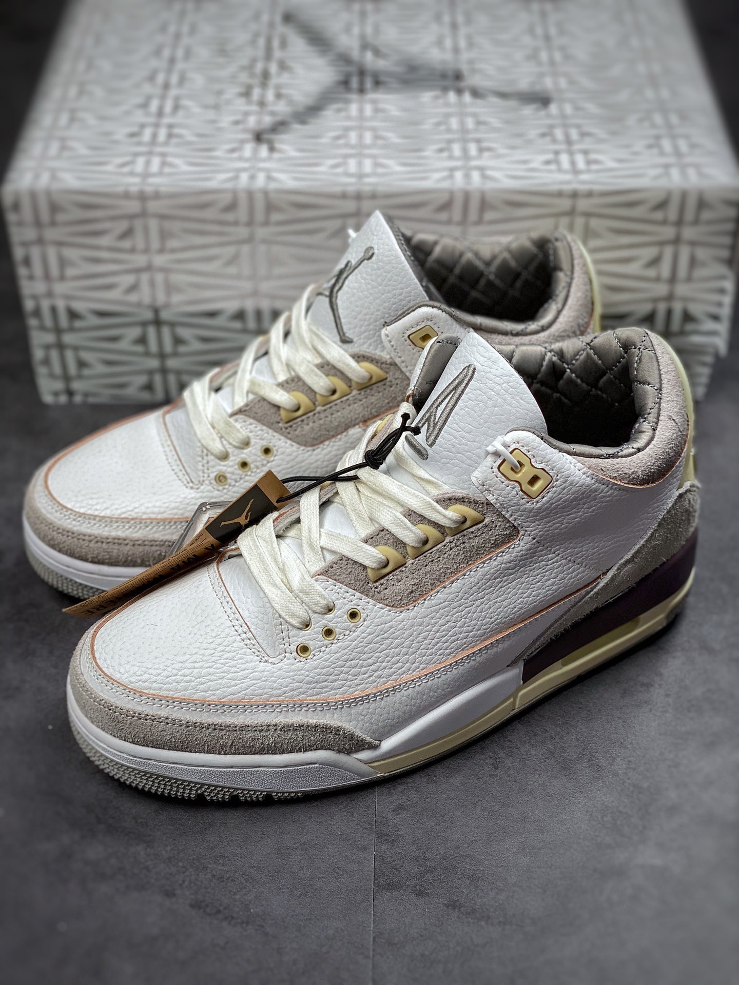 Air Jordan 3 Retro SE 联名白紫灰 DH3434-110