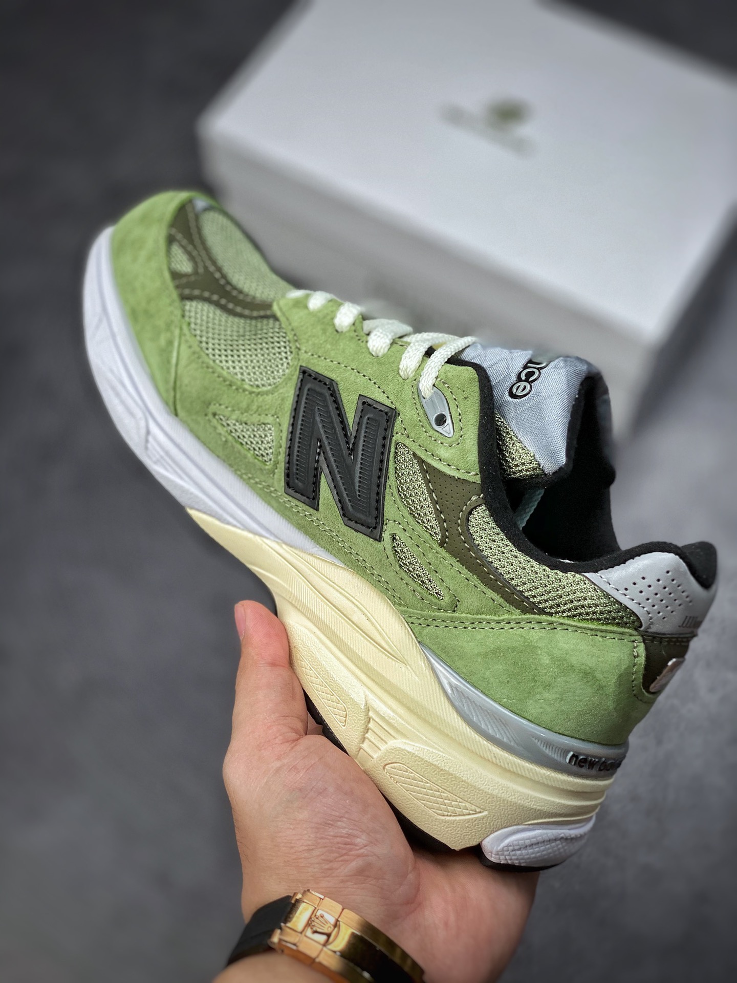 JJJJound x New Balance 990 V3 grass green M990JD3