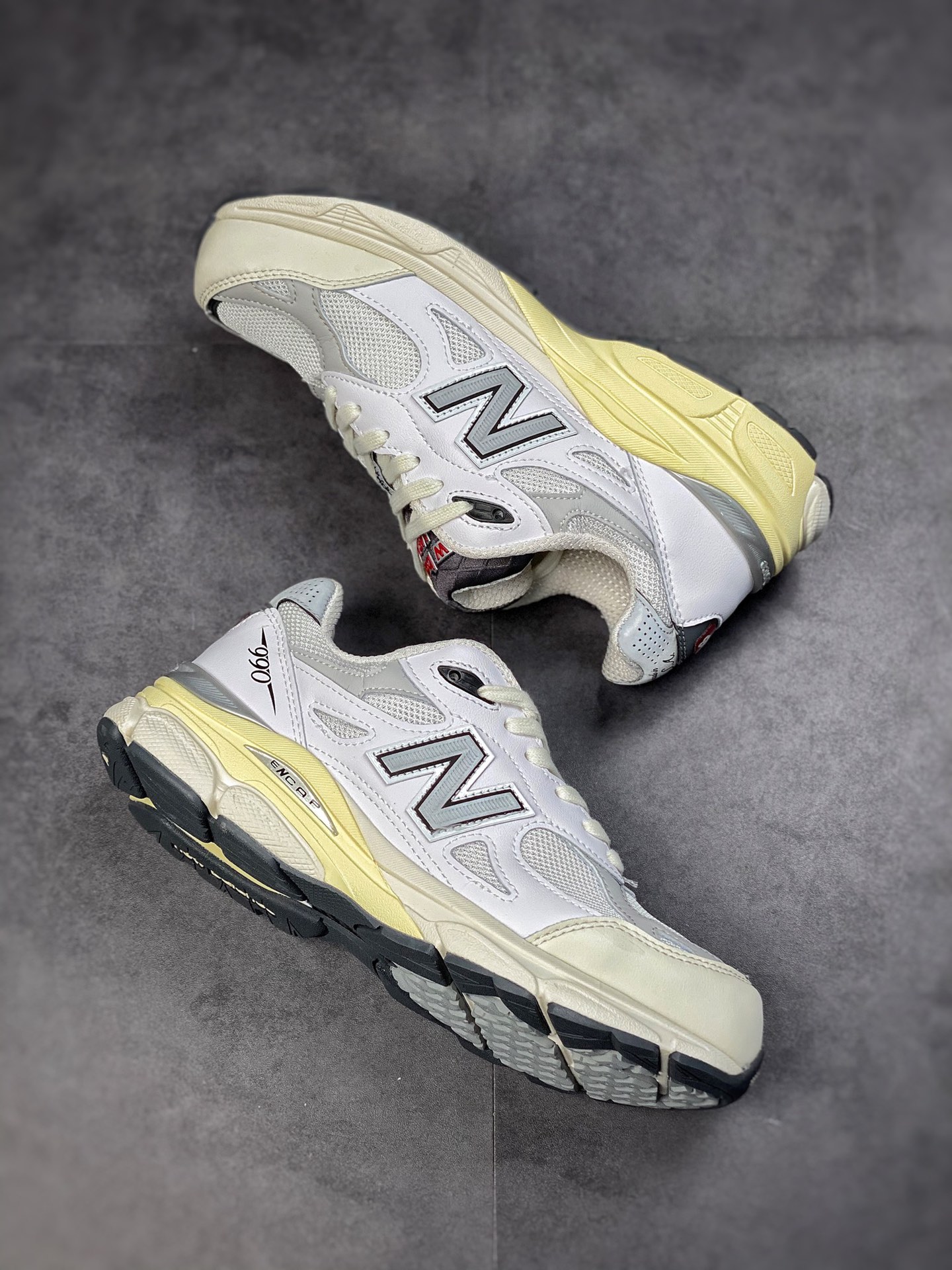 New Balance 990 V3 White Gray Silver American Official Retro Casual Sports Jogging Shoes M990AL3