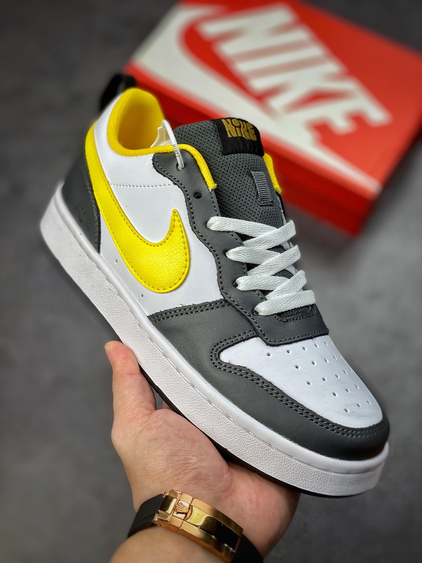 Nike Court Borough Low 2 白黑黄笑脸 DO6688-100 Nike Court Borough Low 2 白黑黄笑脸 DO6688-100