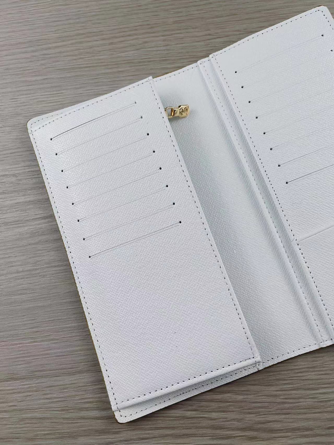 Side view of a leather bifold wallet