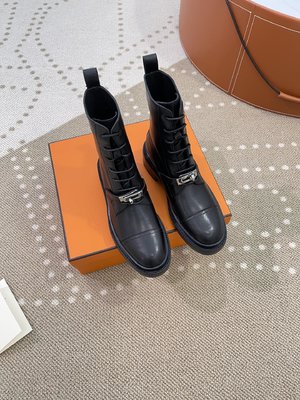 Hermes Kelly Short Boots 1:1 Replica Wholesale Calfskin Cowhide Rubber