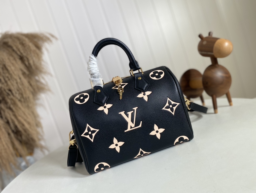 Louis Vuitton LV Speedy New
 Bags Handbags Beige Black White Empreinte​ M58947