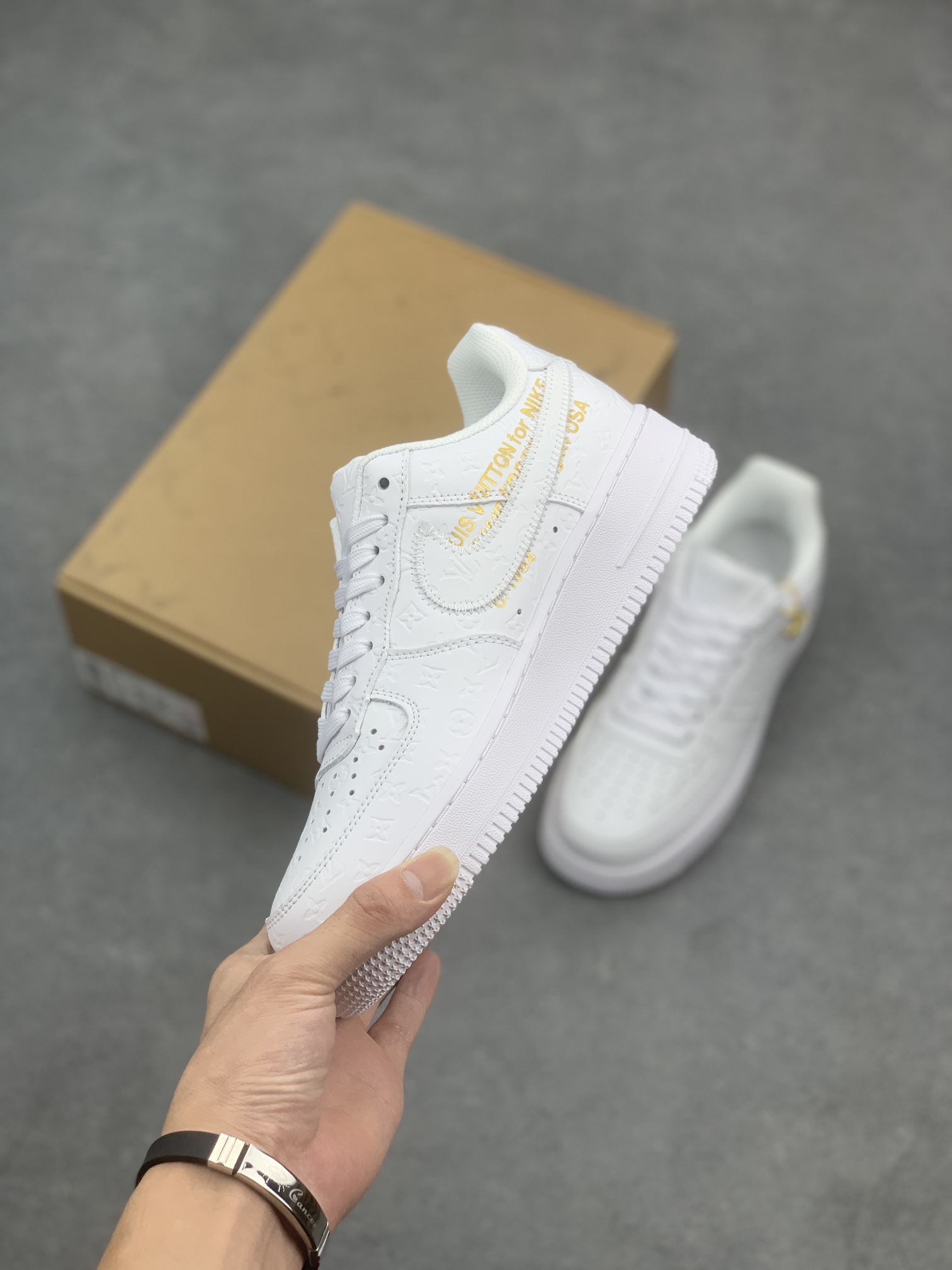 LV x Nike Air Force 1 Low White Leather Sneakers - Limited Edition 4 i1660542922 7595 2