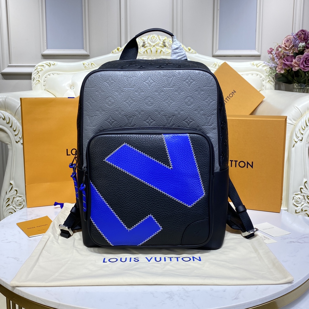 Louis Vuitton LV Dean Bags Backpack Splicing Taurillon Cowhide M59924