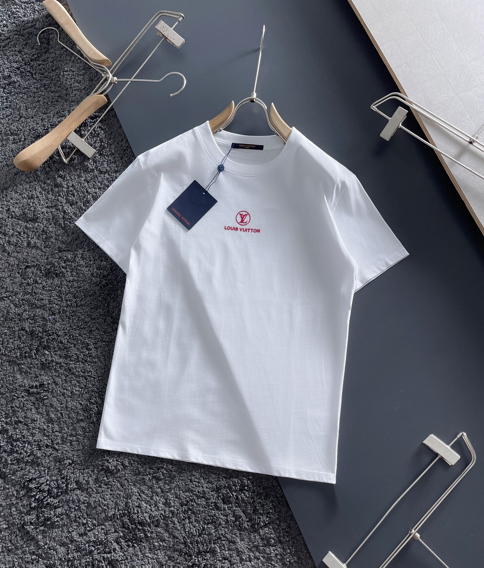 Gucci última camiseta de manga corta de cuello redondo y moda, sincronizada con la web oficial, tela de tienda exclusiv…