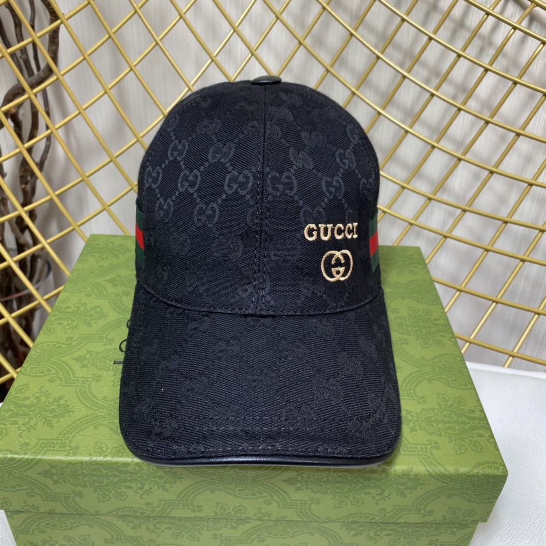 Gucci Top
 Hats Baseball Cap 1:1 Clone
 Canvas Cowhide