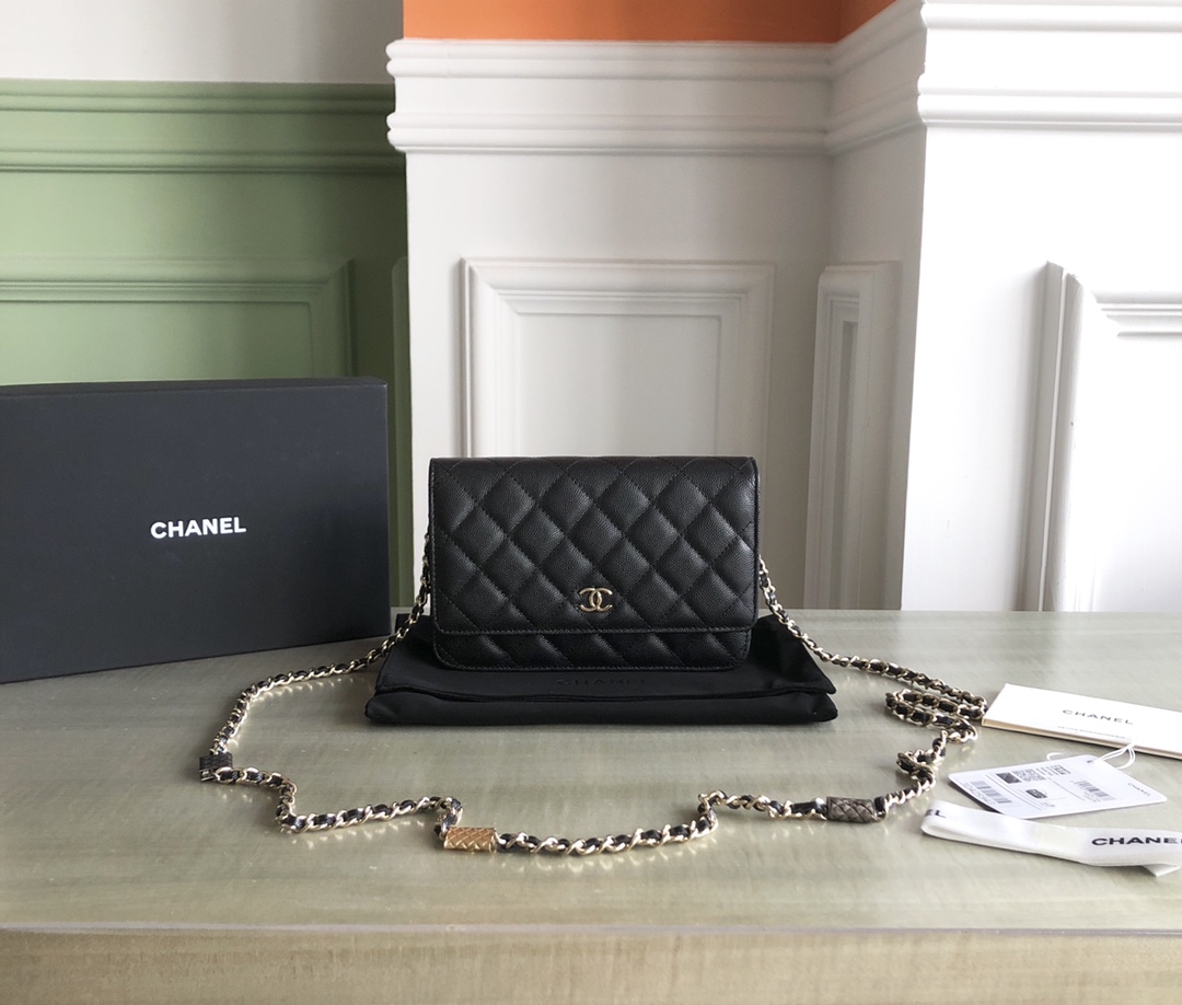 Chanel Haut
 Portefeuilles Porte-Cartes Noir Collection automne – hiver La chaîne