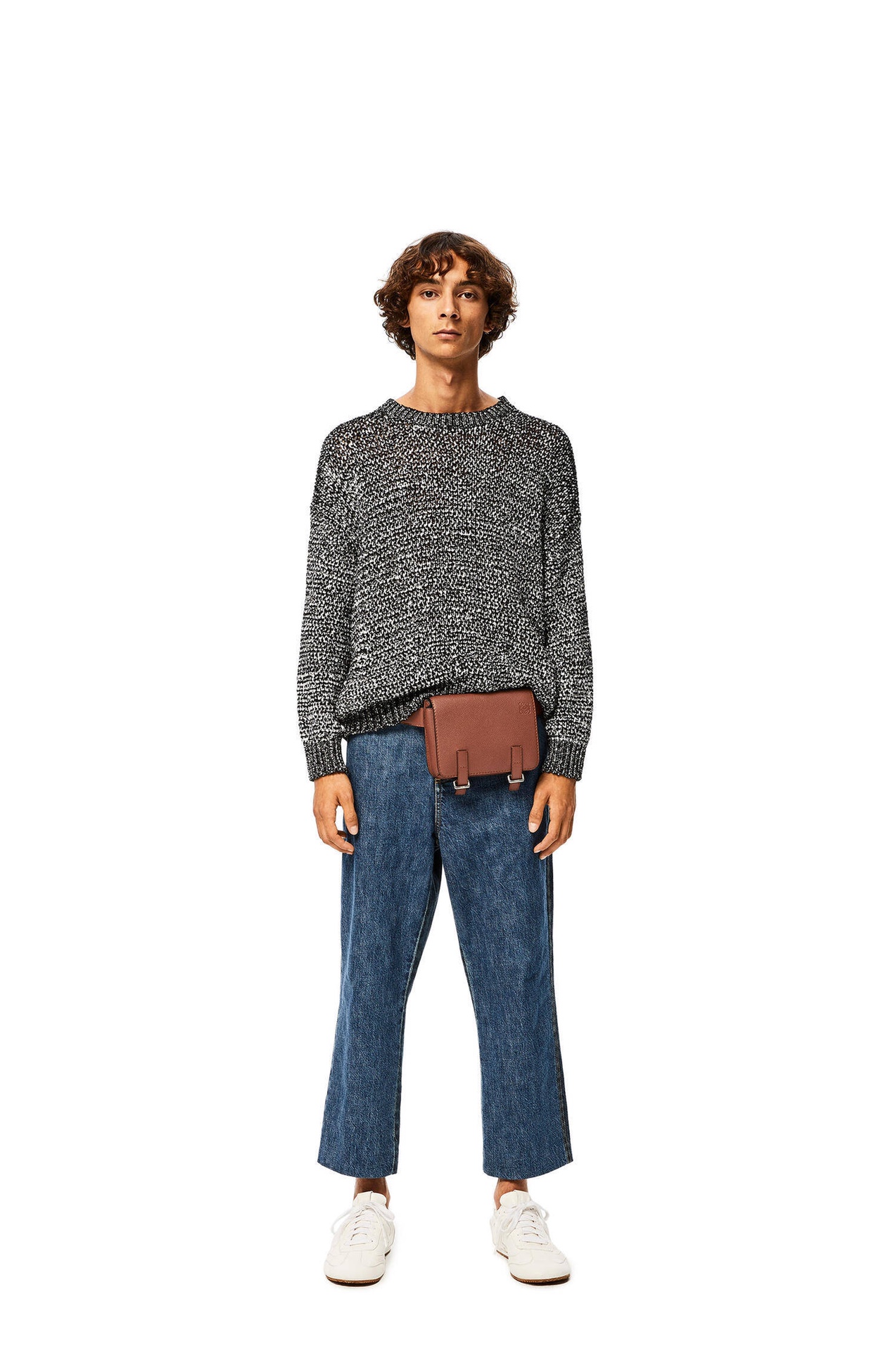 LOEWE罗意威 柔软粒面牛皮革军用腰包 0525
