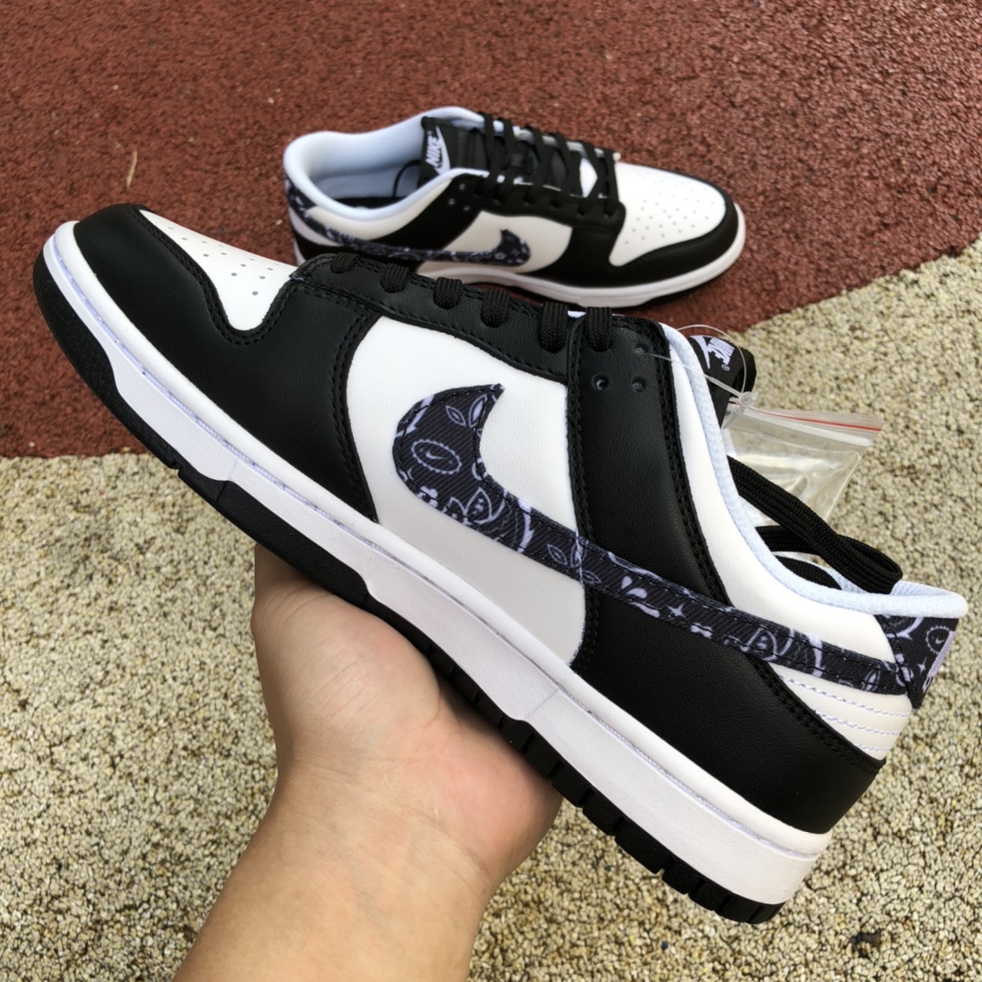 360  高质量Nike Dunk Low 黑白熊猫 腰果花低帮休闲板鞋DH4401-100