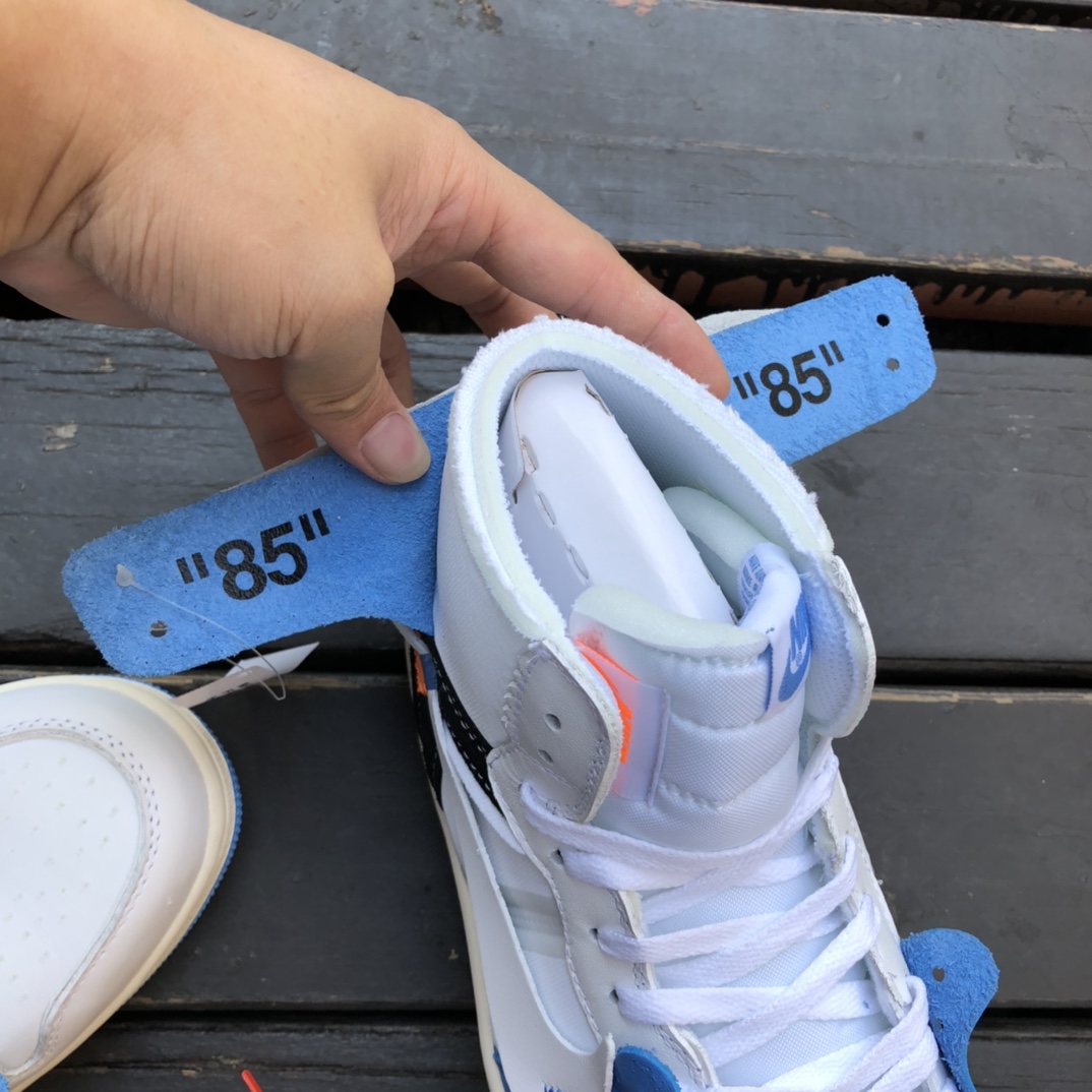 Off-White x Air Jordan 1 OW joint AJ1PSS white blue high help 50818-168