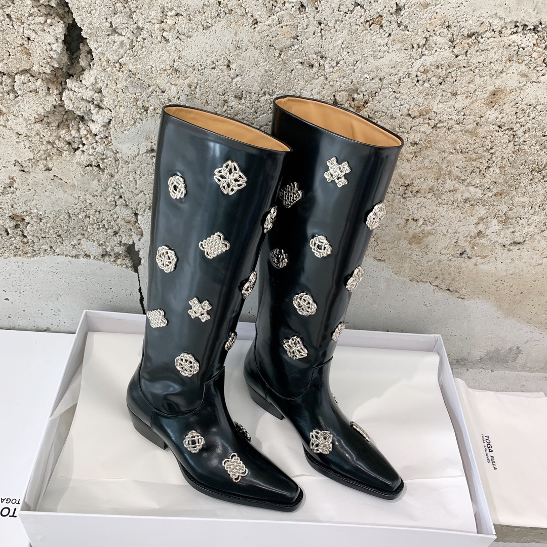 Toga Pulla Retrograde Knight’s Boots: Top-Class Unique Button Design, Cow Skin, 1600 - 图片 5
