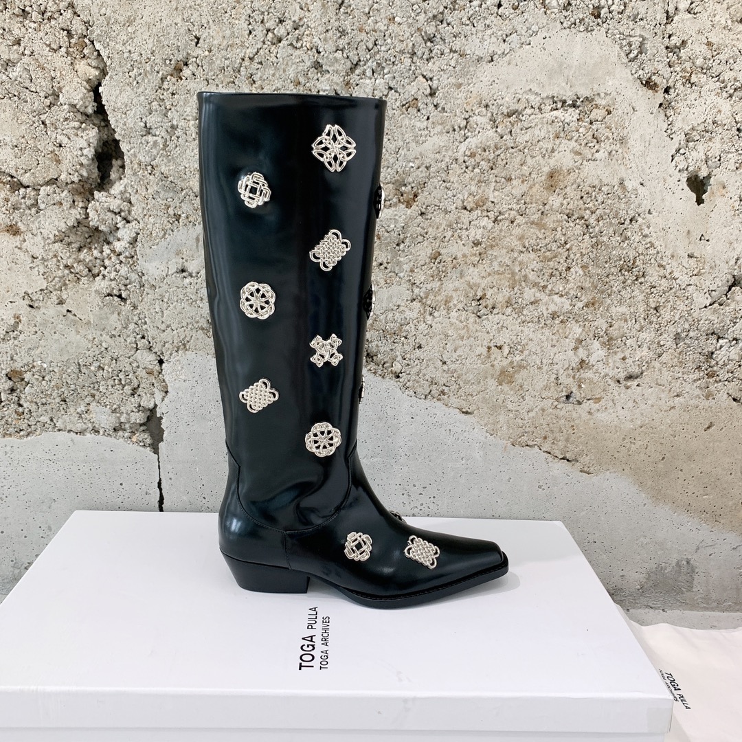 Toga Pulla Retrograde Knight’s Boots: Top-Class Unique Button Design, Cow Skin, 1600 - 图片 4