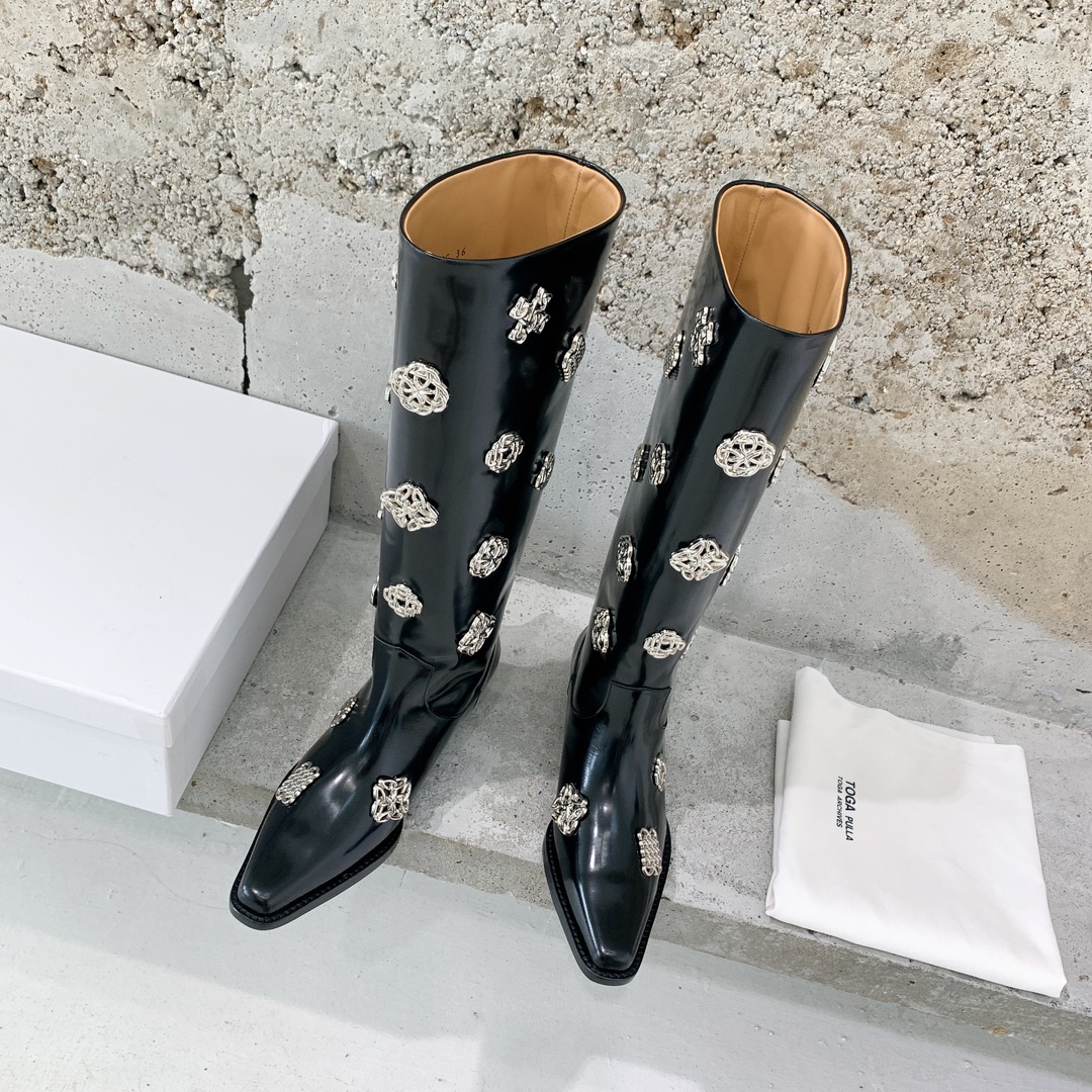 Toga Pulla Retrograde Knight’s Boots: Top-Class Unique Button Design, Cow Skin, 1600 - 图片 2