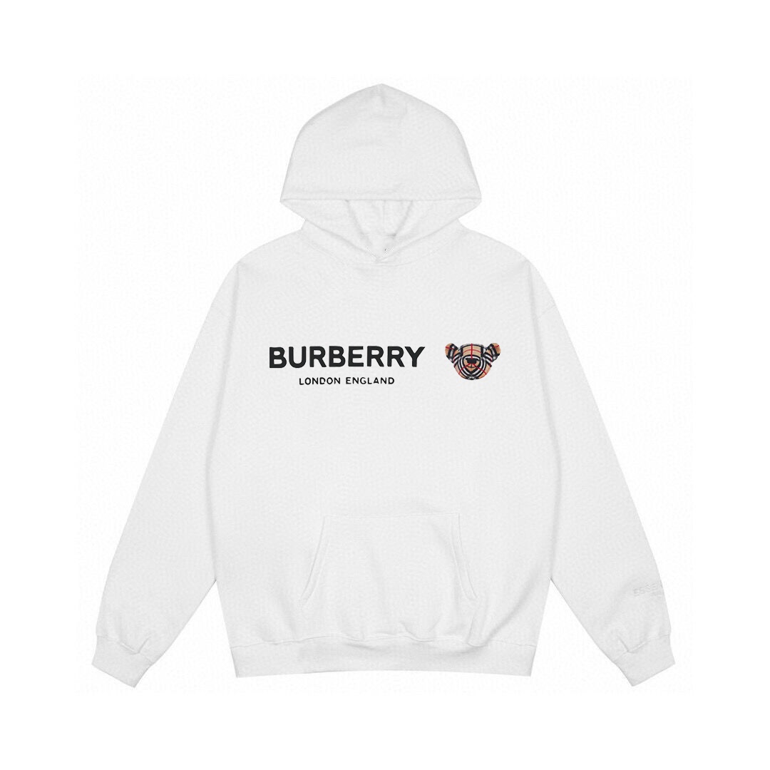 205 Burberry巴宝莉秋冬新款小熊字母印花连帽卫衣