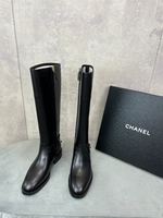 Chanel Long Boots Short Boots Cowhide Genuine Leather Sheepskin Chains