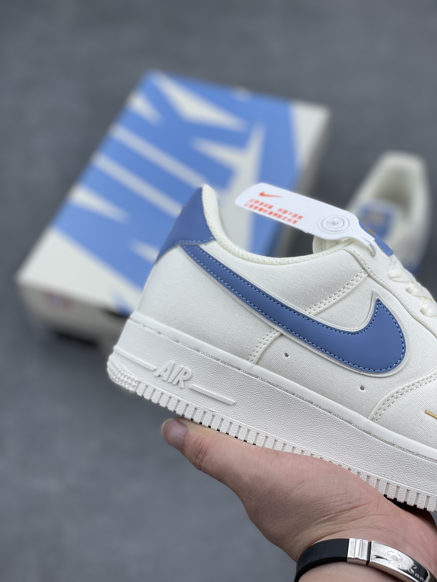 Nike Air Force 1 '07 Low-Top Sneakers - Blue and Gold Accents 6 i1660682947 6490 4