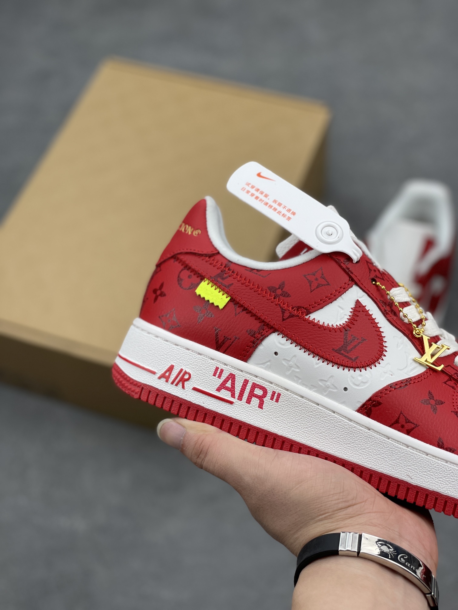 Lv x Nike Air Force 1 Low Louis Vuitton Sneakers - Red/White 6 i1660683044 7850 4