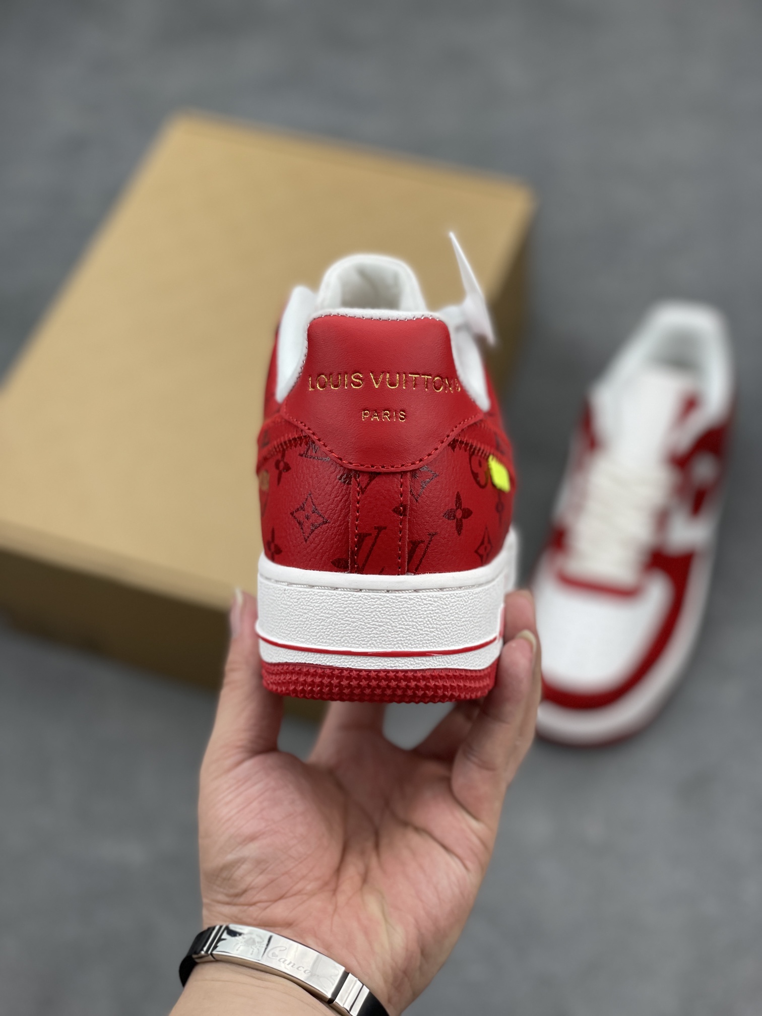 Lv x Nike Air Force 1 Low Louis Vuitton Sneakers - Red/White 5 i1660683044 8813 3
