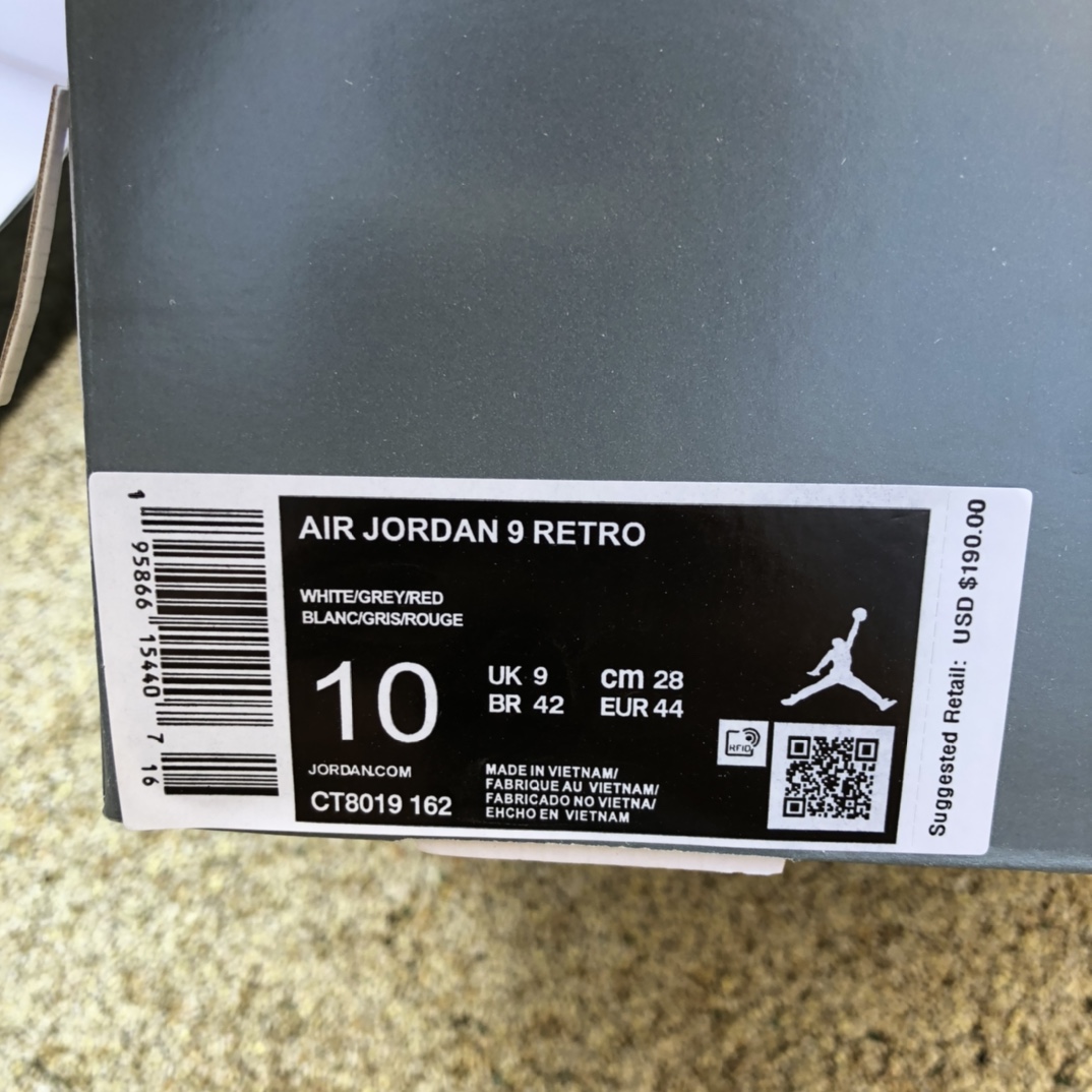 510 Air Jordan 9 Chile Red AJ 复古篮球鞋CT8019-162