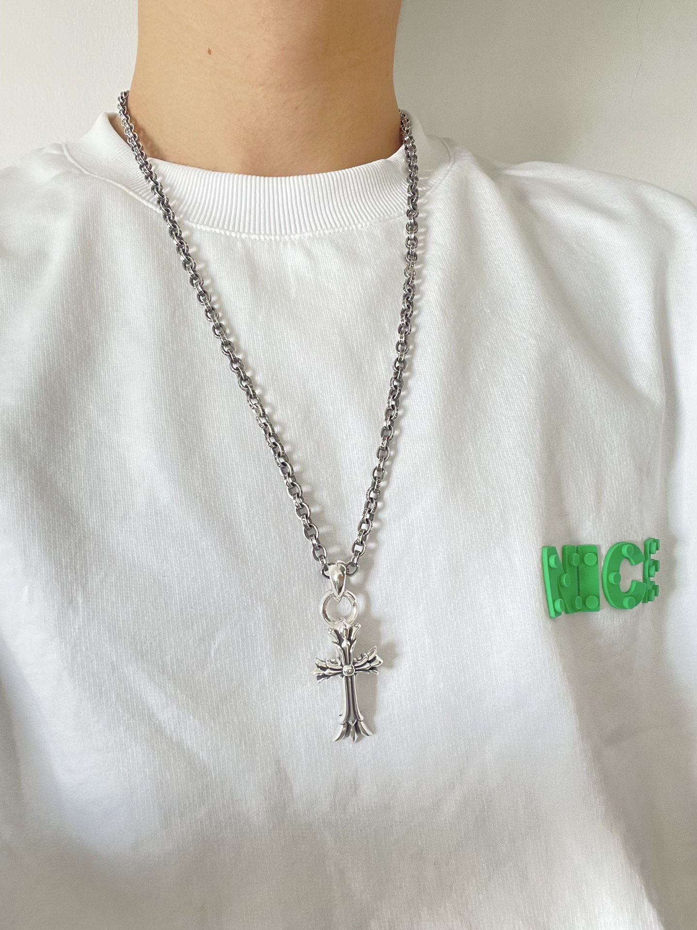 Chrome Hearts 克罗心 中号双层十字架项链