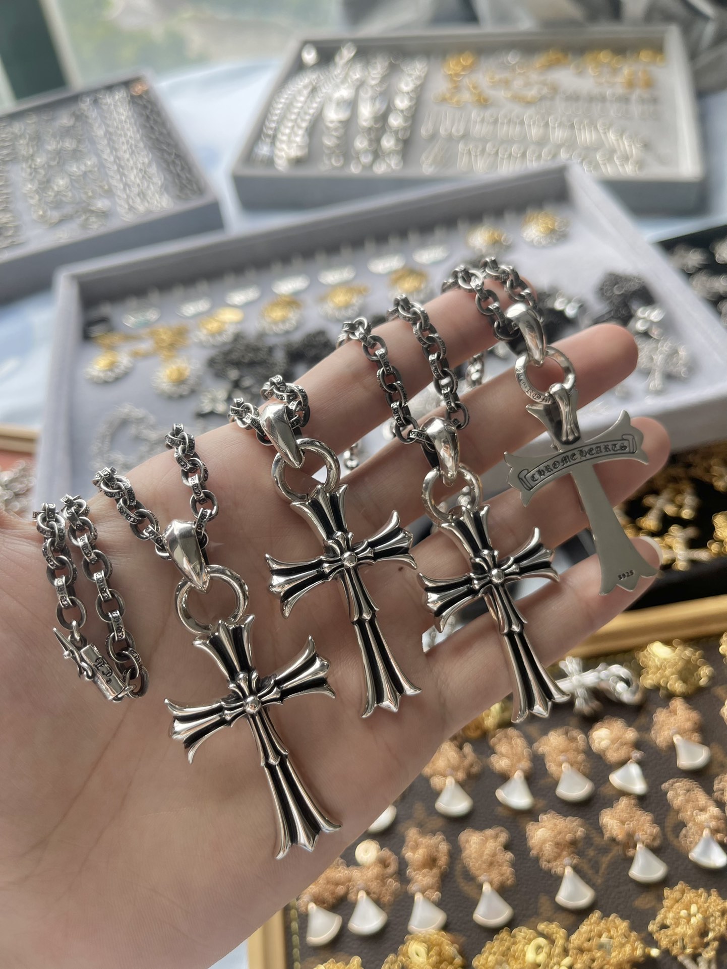 Chrome Hearts 克罗心 大小十字架项链