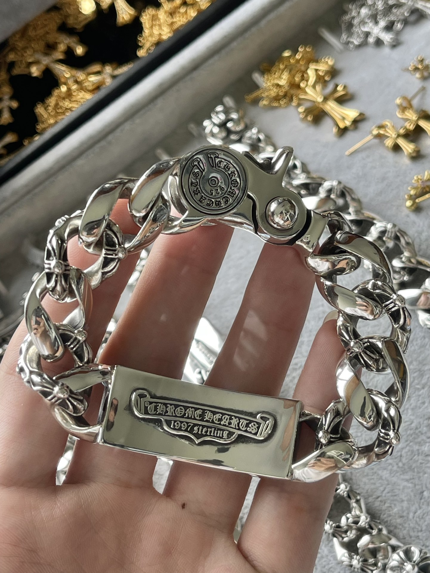 Chrome Hearts 克罗心 粗版十字花手链