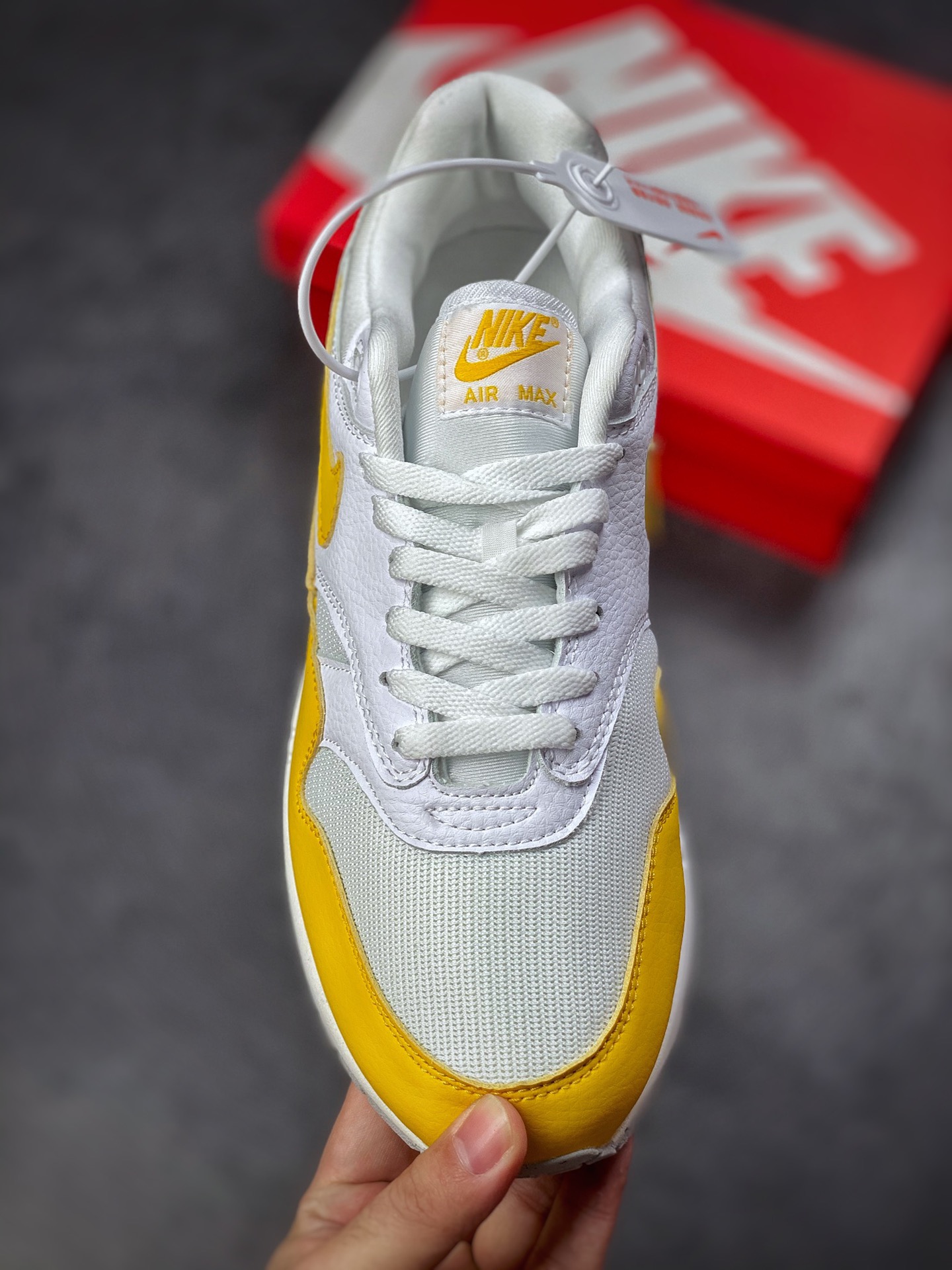240 Nike Air Max 1 S 灰白黄复古休闲跑步鞋 DX2954-001