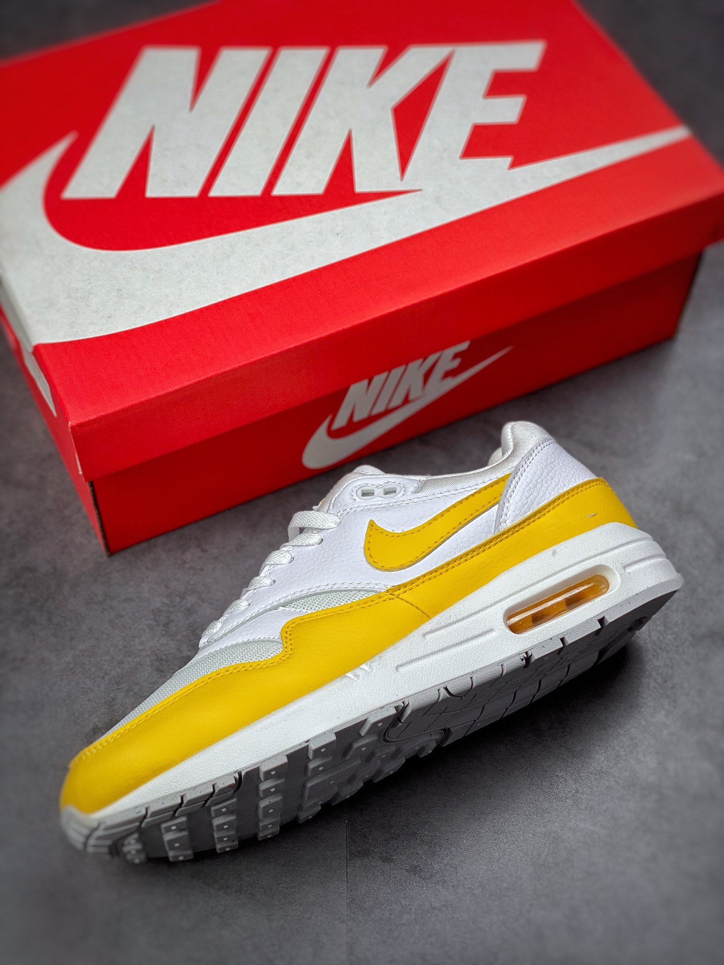 240 Nike Air Max 1 S 灰白黄复古休闲跑步鞋 DX2954-001