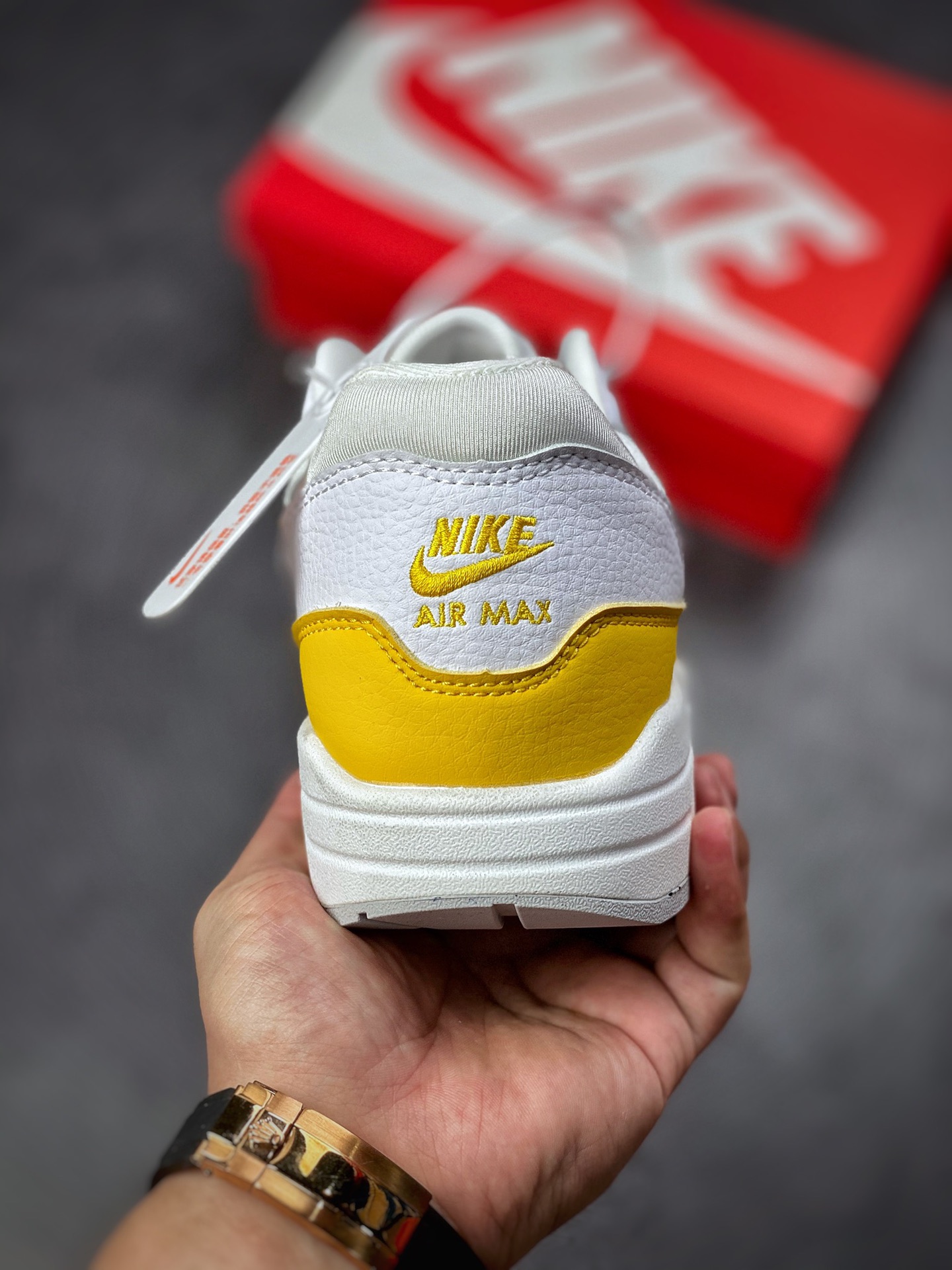 240 Nike Air Max 1 S 灰白黄复古休闲跑步鞋 DX2954-001