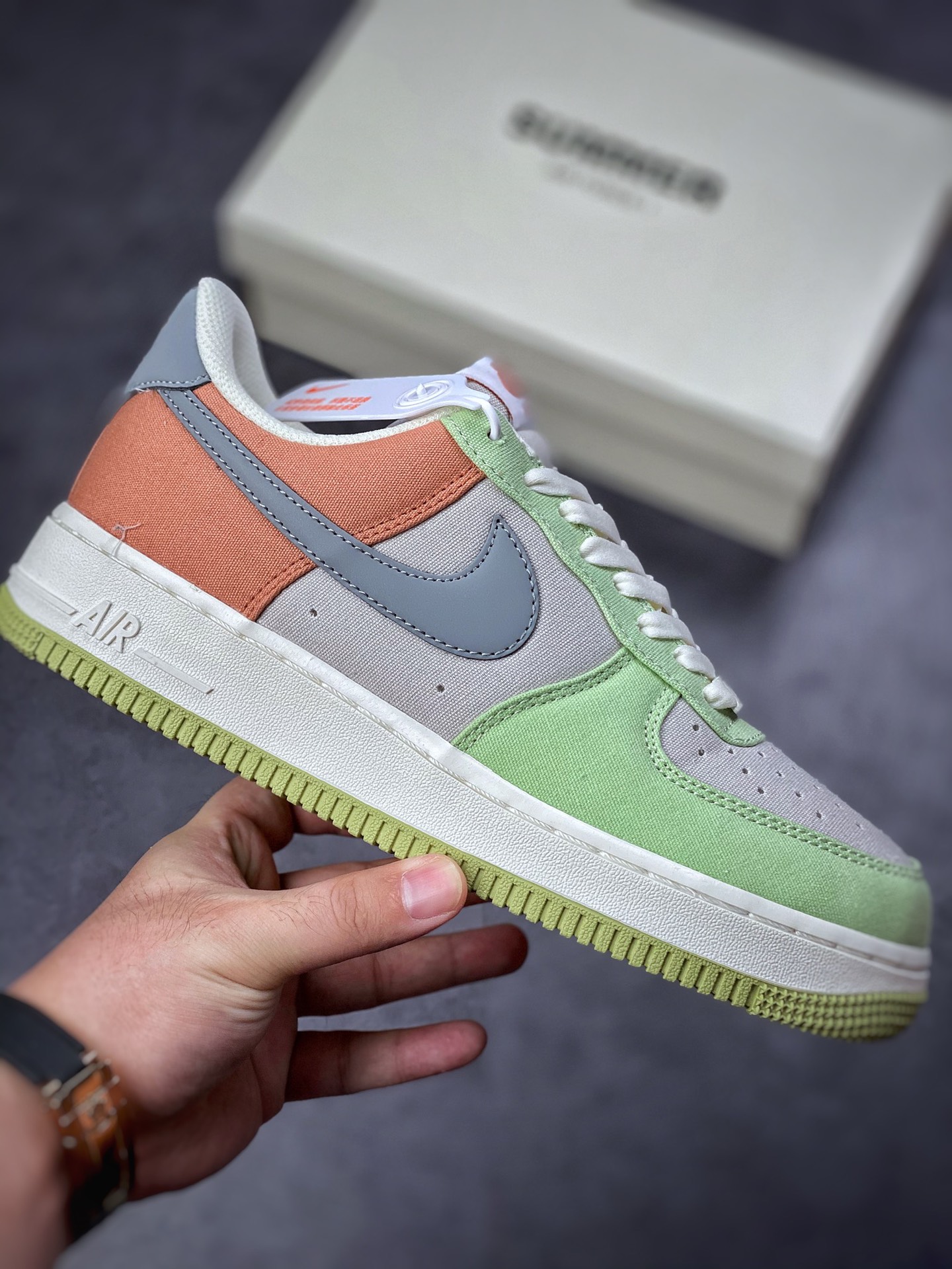 220 Nike Air Force 1 Low 07 绿灰橙 DG2296-015