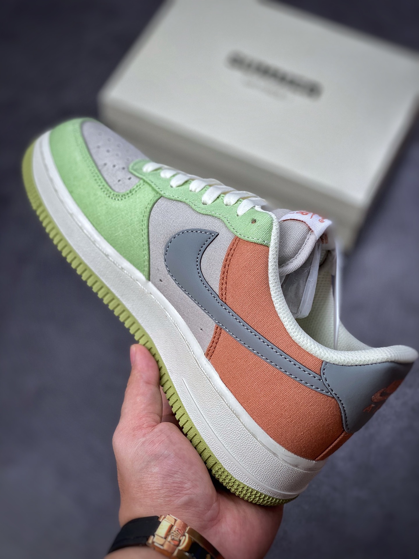 220 Nike Air Force 1 Low 07 绿灰橙 DG2296-015