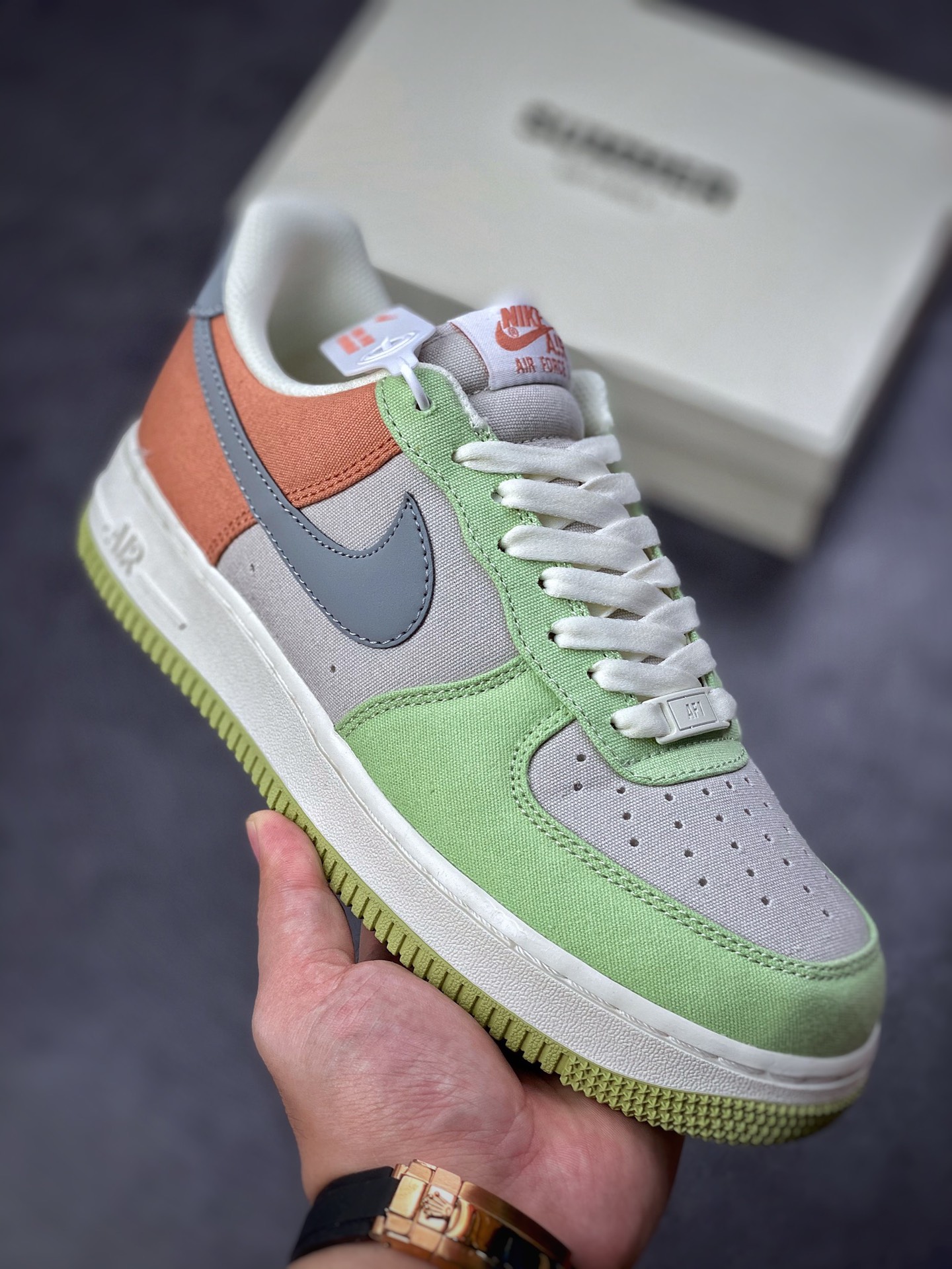 220 Nike Air Force 1 Low 07 绿灰橙 DG2296-015