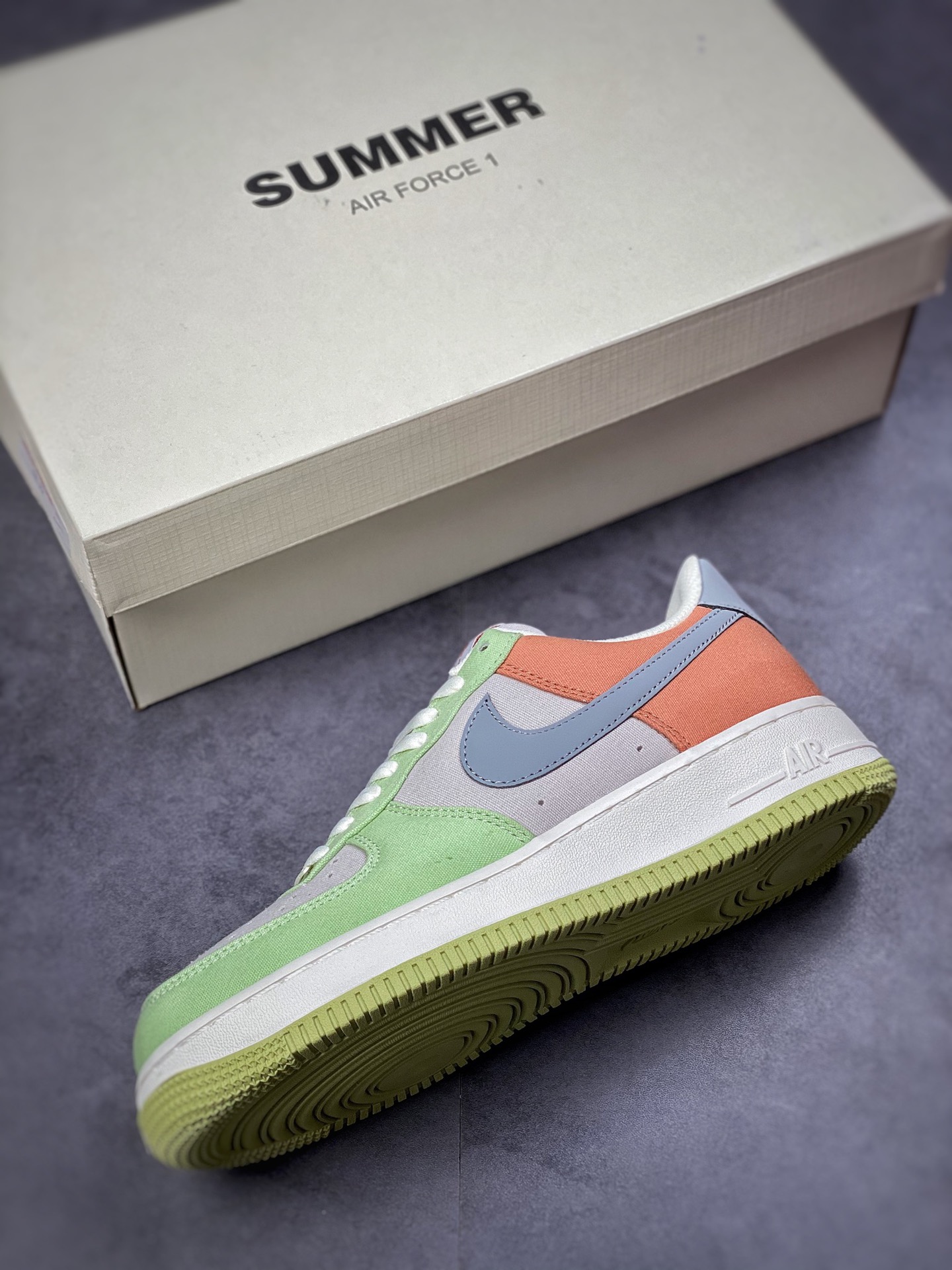 220 Nike Air Force 1 Low 07 绿灰橙 DG2296-015
