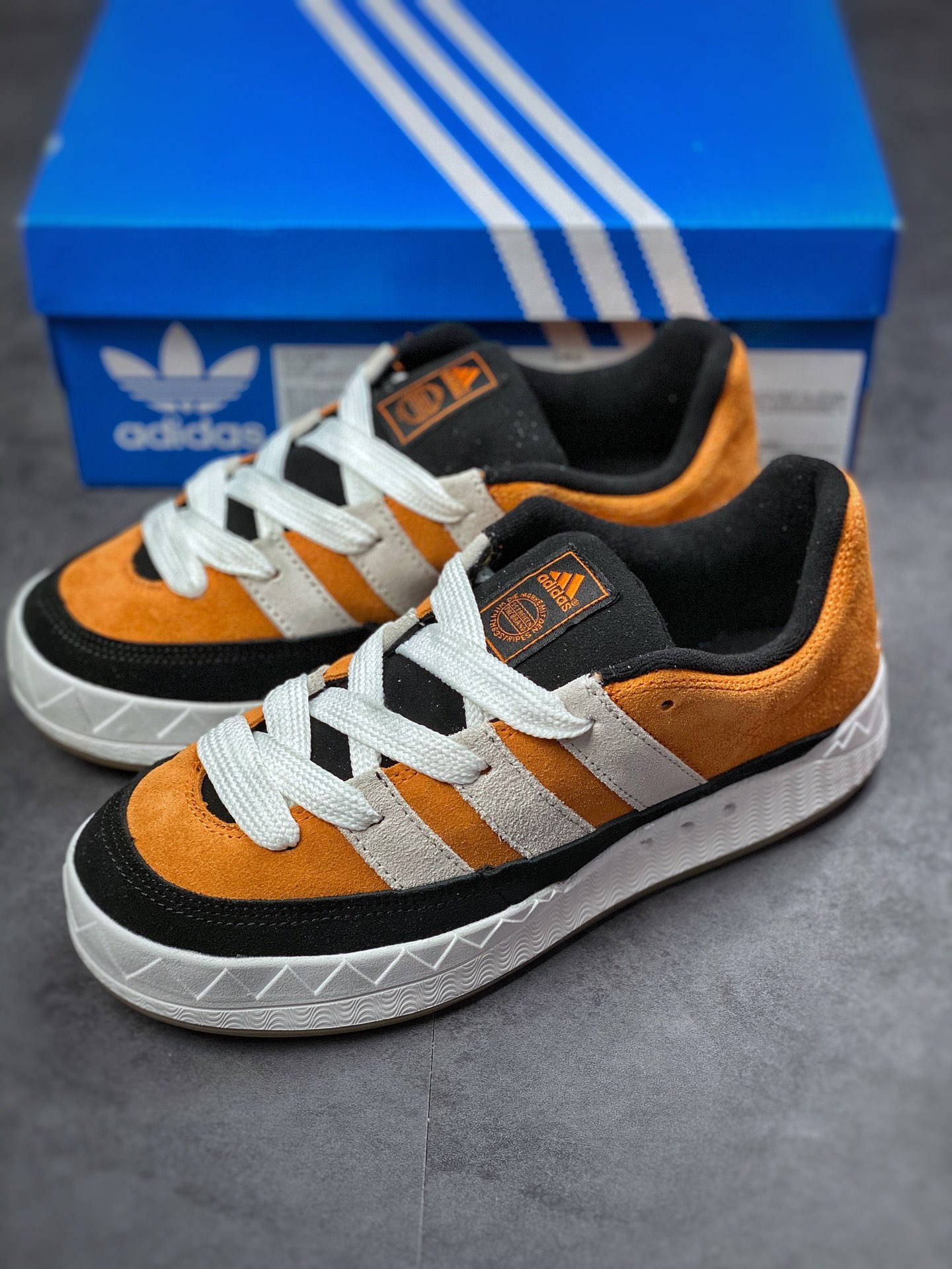 Adidas Adimatic series black gray orange retro classic shark bread shoes GZ6207