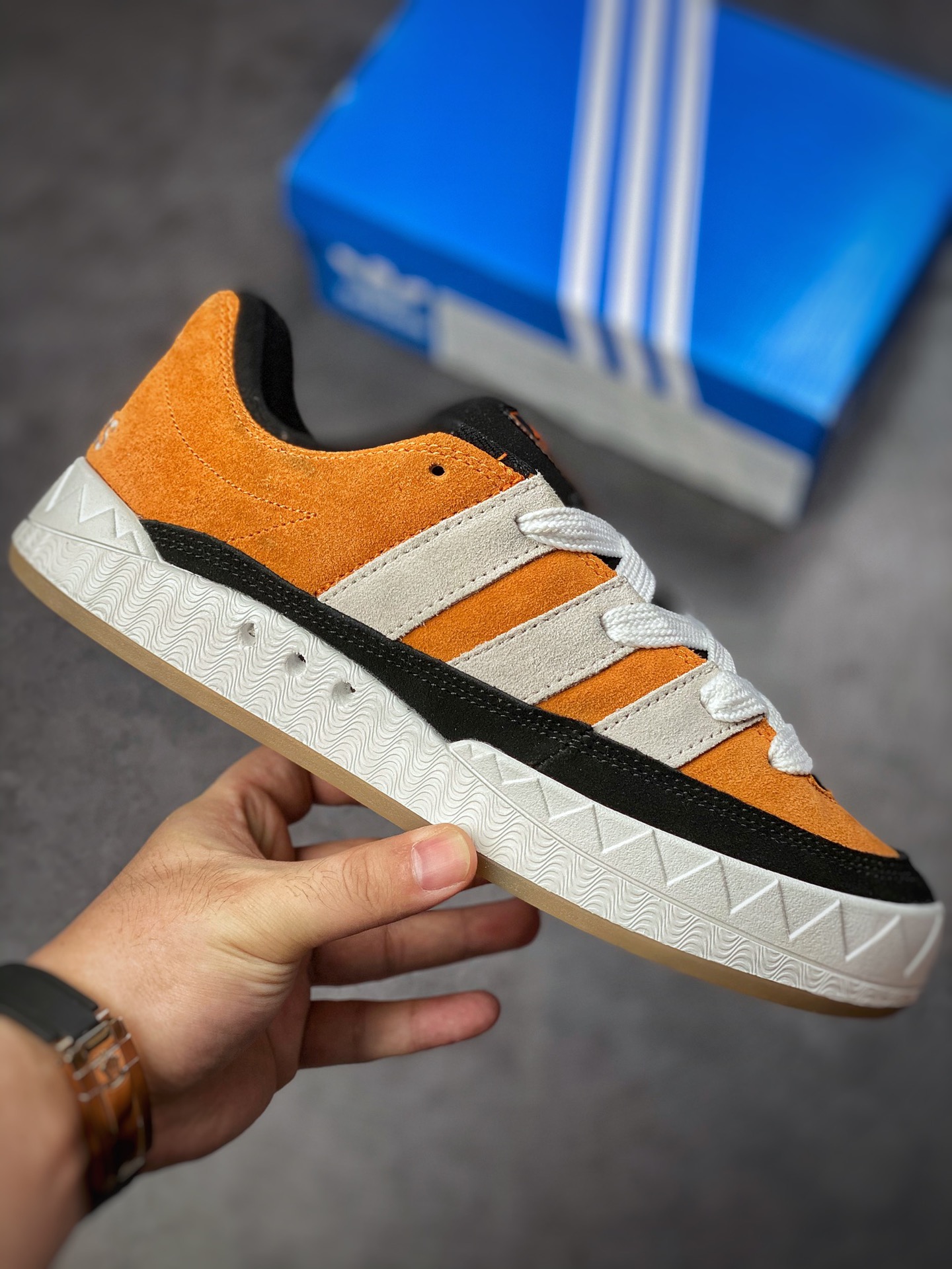 Adidas Adimatic series black gray orange retro classic shark bread shoes GZ6207