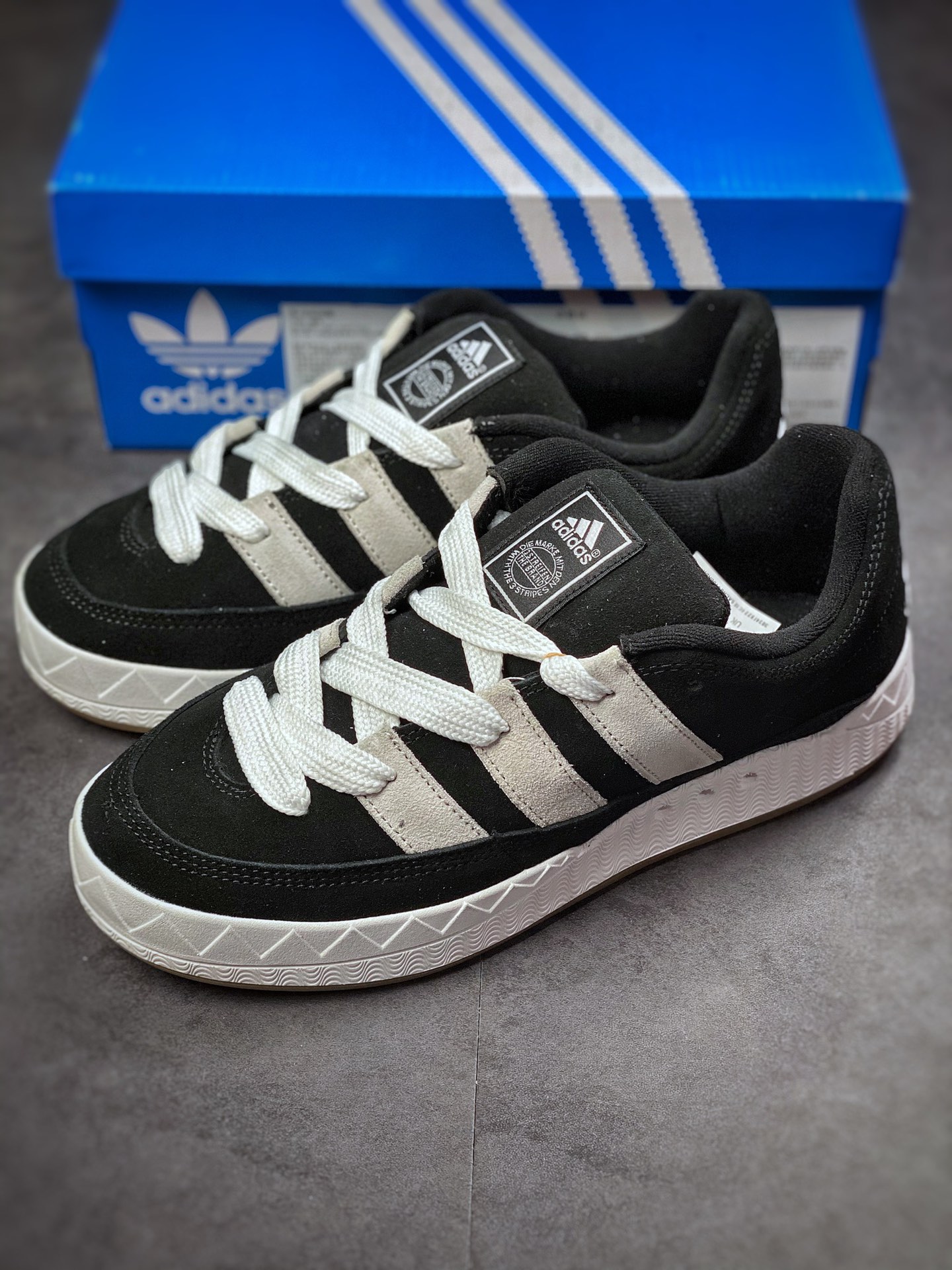 Adidas Adimatic series black gray and white retro classic shark bread shoes GY5274