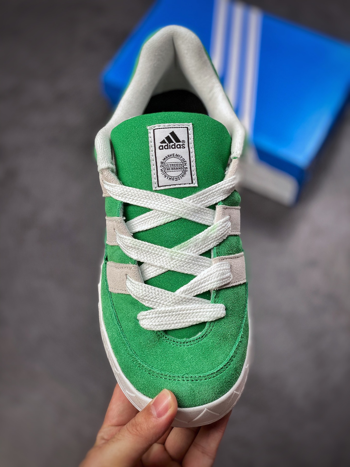 Adidas Adimatic series gray white green retro classic shark bread shoes GZ6202