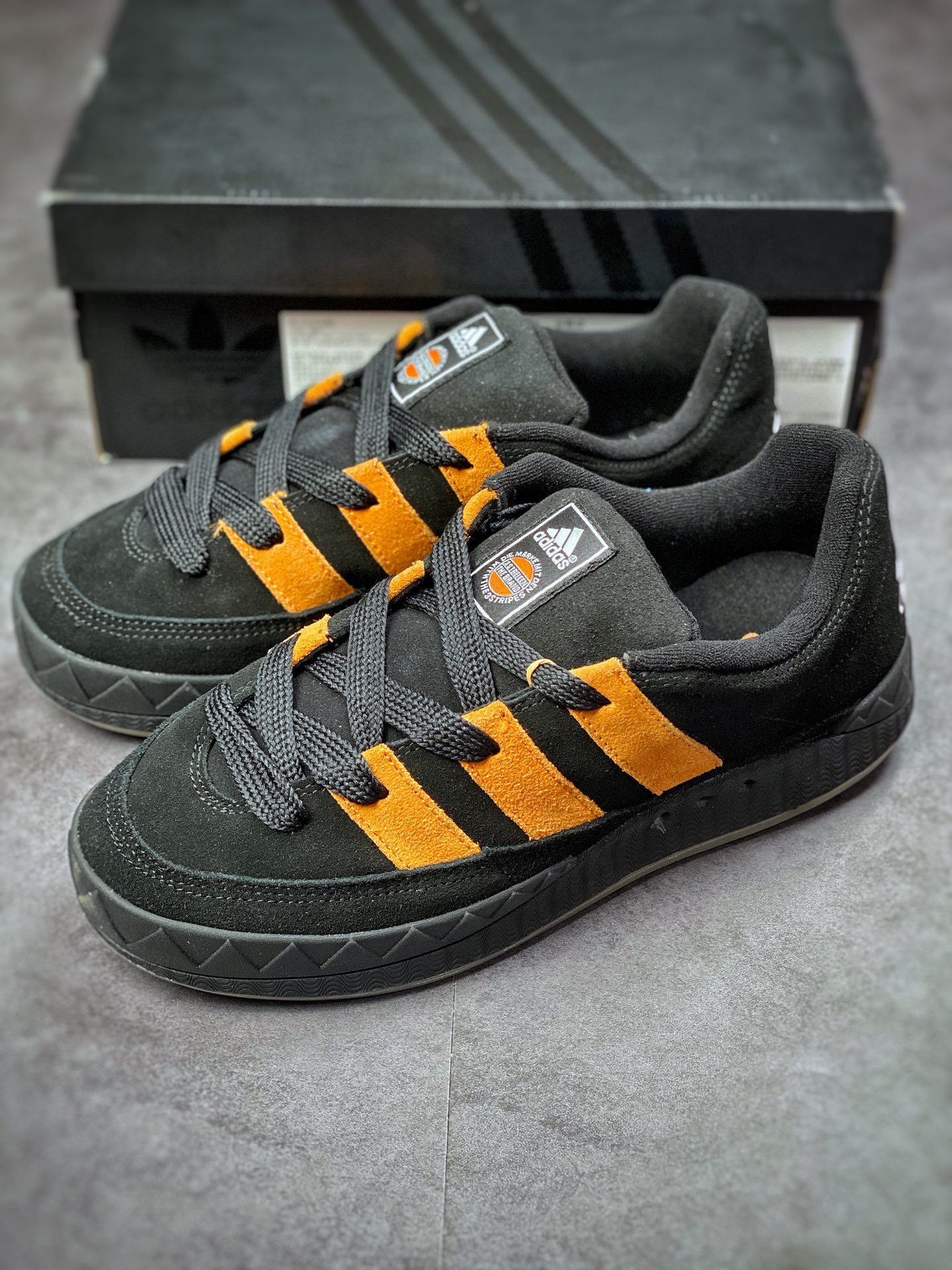 Adidas Adimatic series black orange retro classic shark bread shoes GX8976