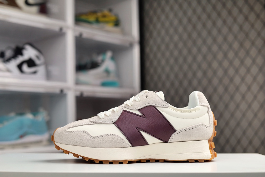 G5 综合版+男女鞋真标半码制+升级原楦原纸版开发版型+采用正确无色差固色翻毛皮及太空革鞋面材质构成+中底高弹EVA发泡材质组合满丁防滑耐磨橡胶外底上世纪 70 年代的意大利街头风格张子枫同款，NB新百伦New Balance MS327系列复古休闲运动慢跑鞋BD